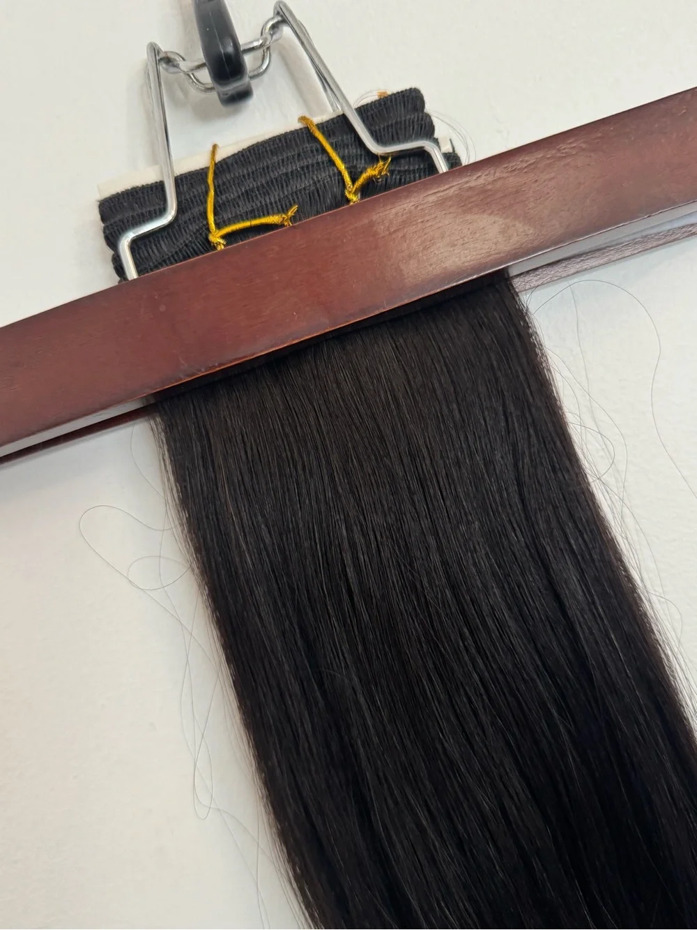 100% Human Hair Extensions Black 18” 100g Natural Straight Weft